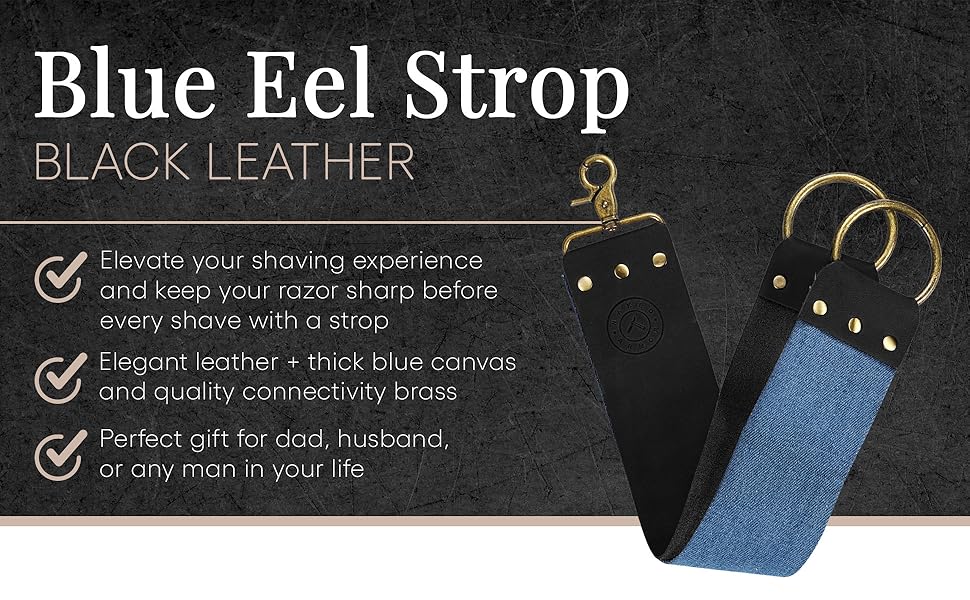 Blue Eel Strop Brown Leather