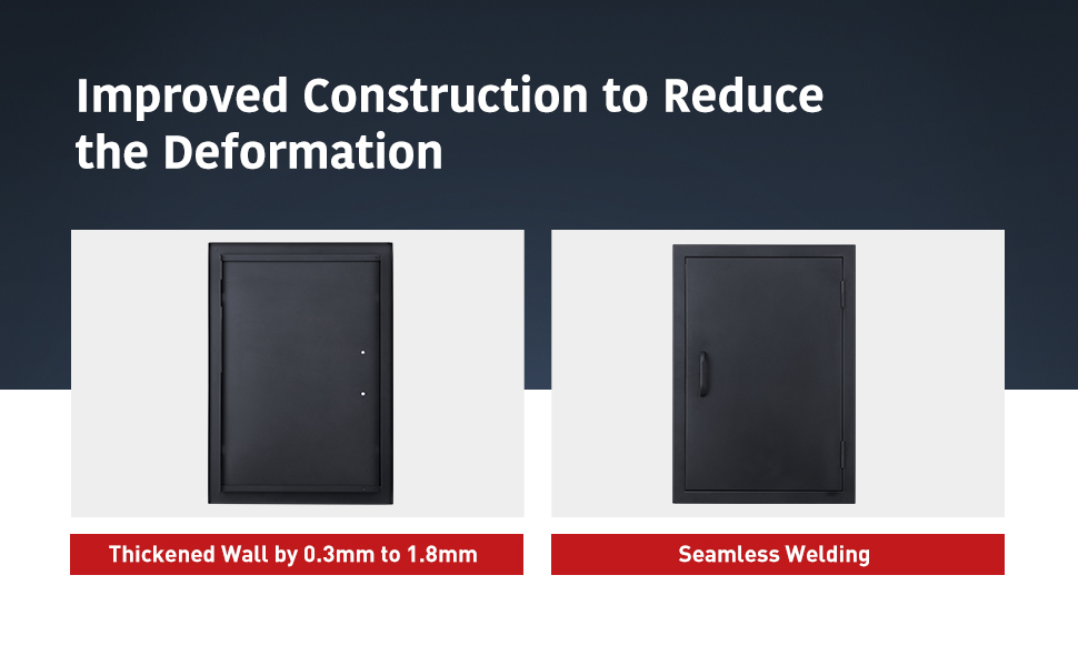 Anfrere 17" W x 24" H Outdoor Kitchen Doors, Premium 304