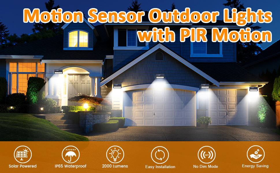 Motion Sensor Outdoor Lights with PIR motion
