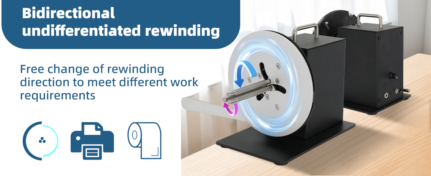 Saudade① REWIND × 02 DESIGN LABORATORY U.S. Solid Automatic Label Rewinder Rewinding Machine w