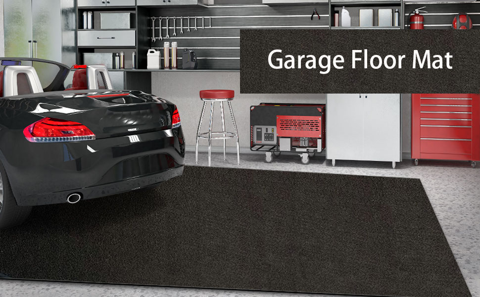Large 7'4"x20' Oil Absorbent Garage Floor Mat and Mechanic Pad Protects Floor