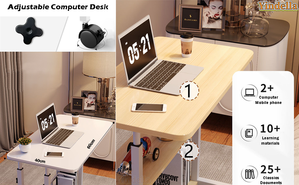 Yindella Height Adjustable Study Table for Students Kids Computer Table