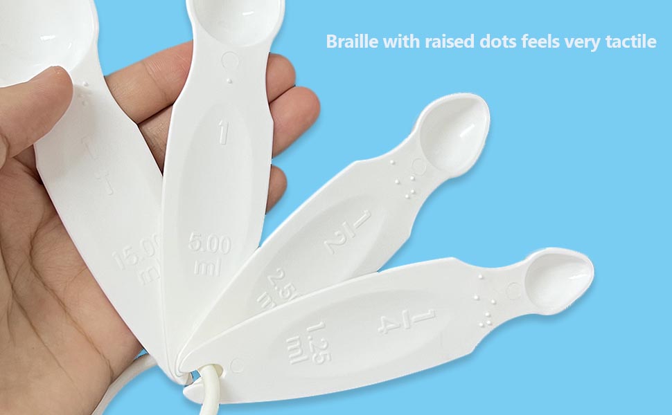 Braille Measuring Spoons for Blind & Visually Impaired