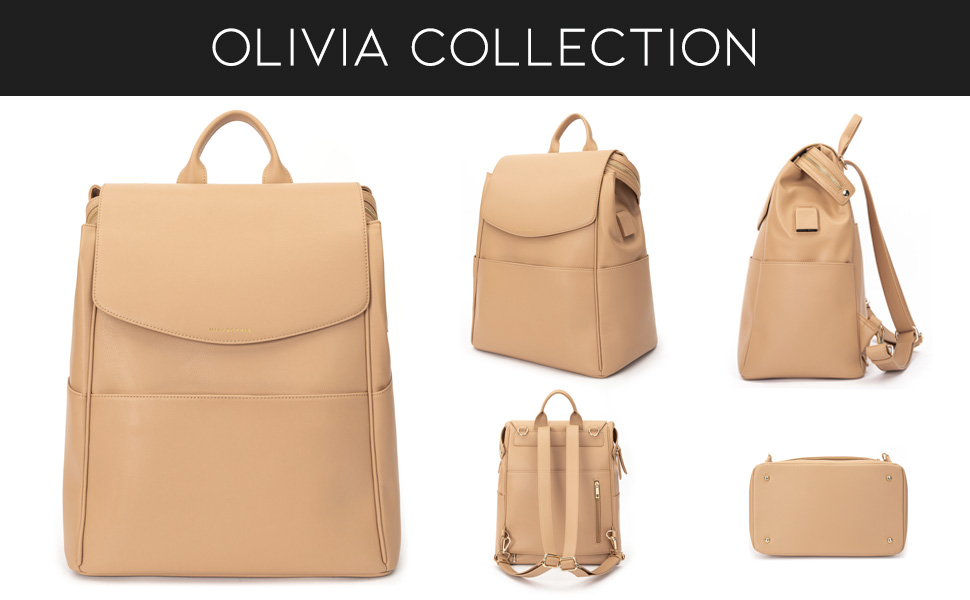 Leather Diaper Bag Olivia Collection by Mia + Sophia