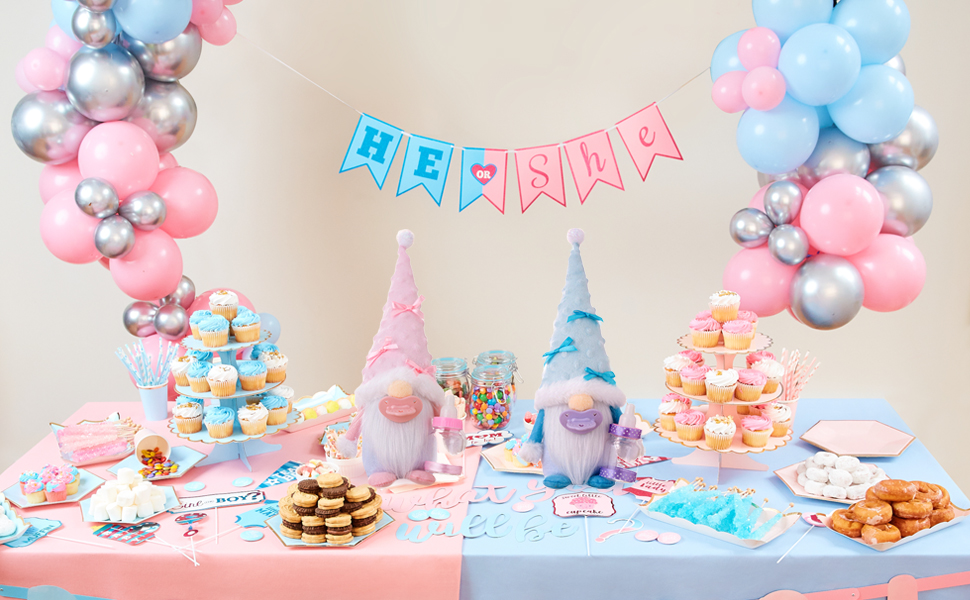 Baby Gnomes, Baby Shower Decor Gnome Plush with Pacifiers