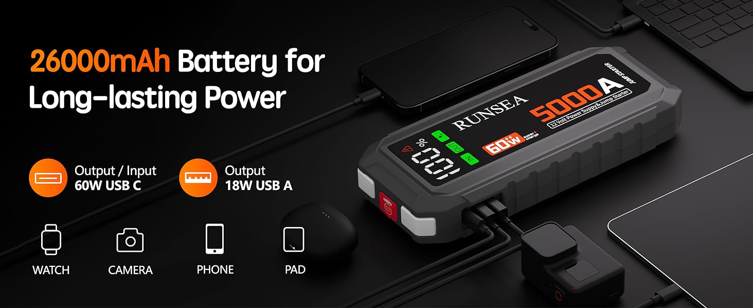 26000mAh Battery forLong-lasting Power