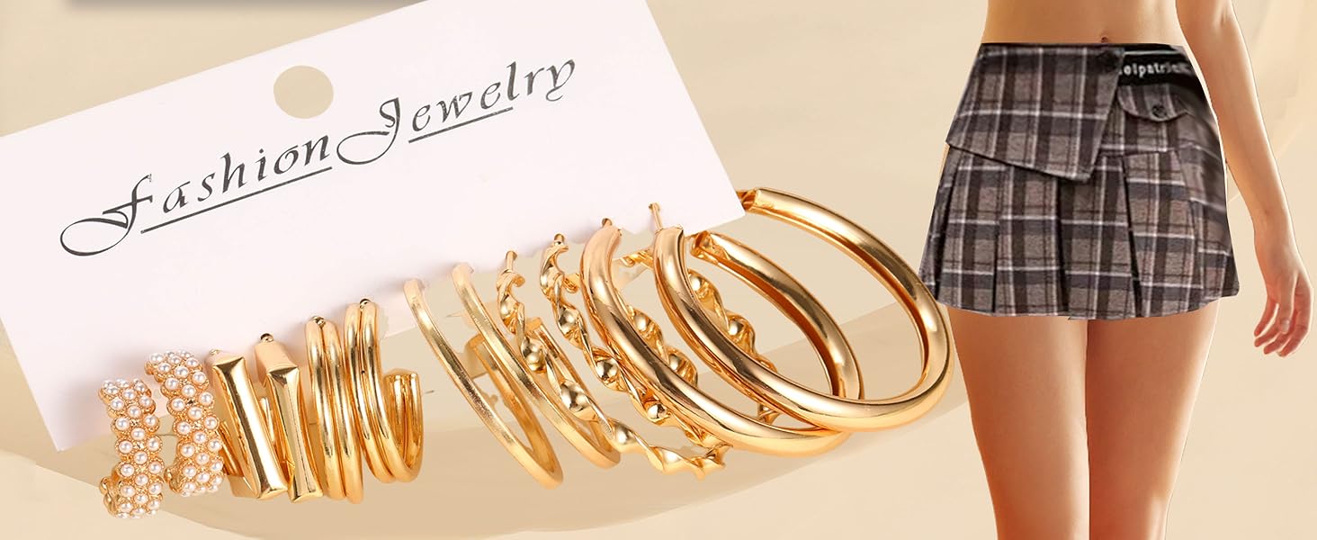 gold hoop earrings for women
