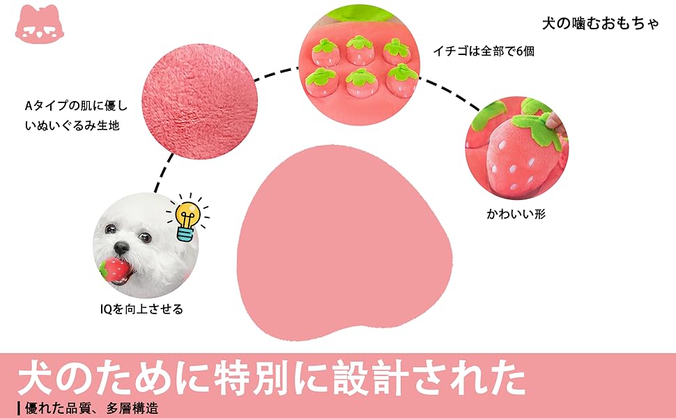 Amazon.co.jp: Malcsteridペット用品,いちごのぬいぐるみおもちゃ