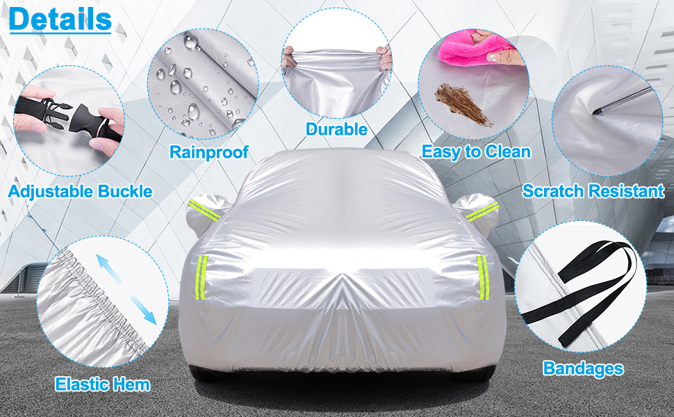 Car Cover, AutoaAtend Full Exterior Covers for Sedan Car Covers for