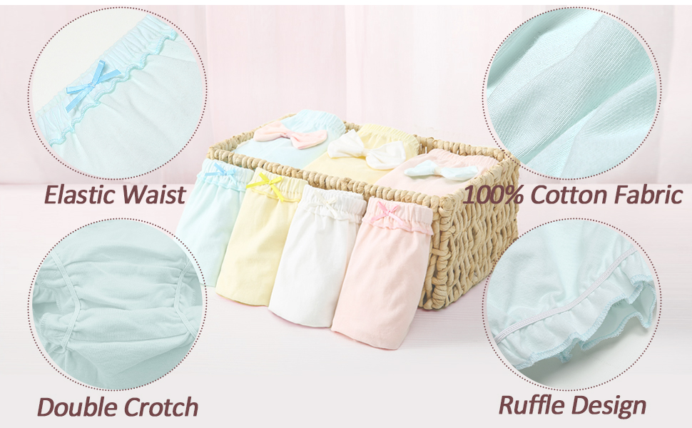 Newborn Baby Girls Diaper Cover Cute Print Assorted Underwear