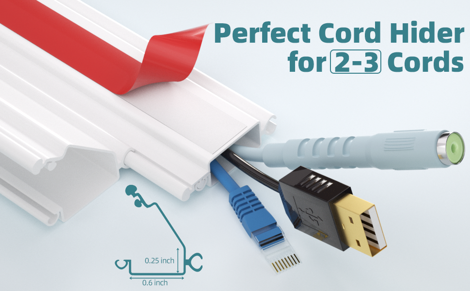 1m Black Cable Trunking,Wire Cover for Wall, SelfAdhesive Cable Tidy