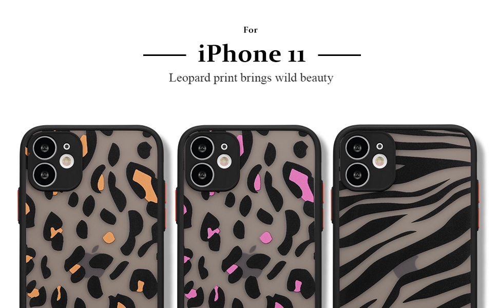 ZTOFERA Leopard Print Case Compatible with iPhone 11, Animal Print