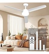 DIKHEE Ceiling Fan with Lights and Remote Control, Indoor/Outdoor Modern Ceiling Fan Light with 3...