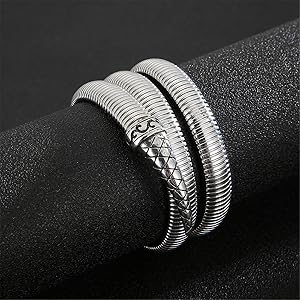 Rofusn Bendable Snake Bracelet for Men Women, Stainless