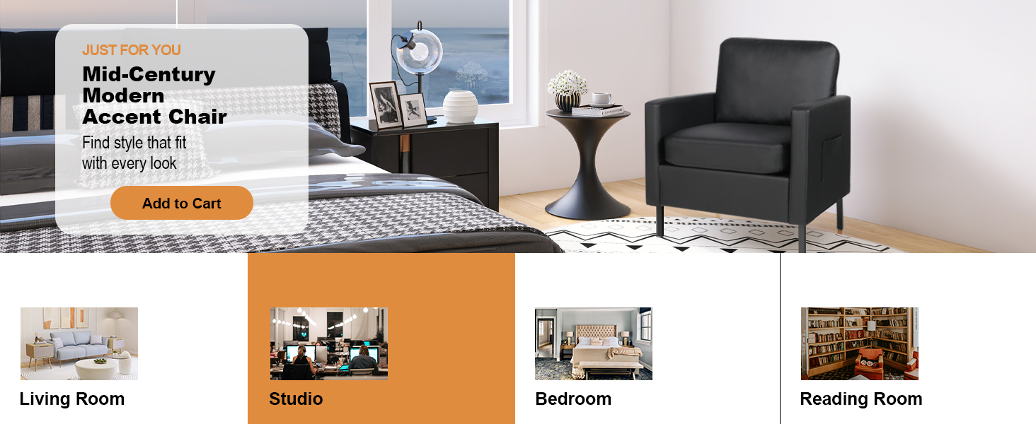  modern accent chair set of 2 leather armchair single seat sofa