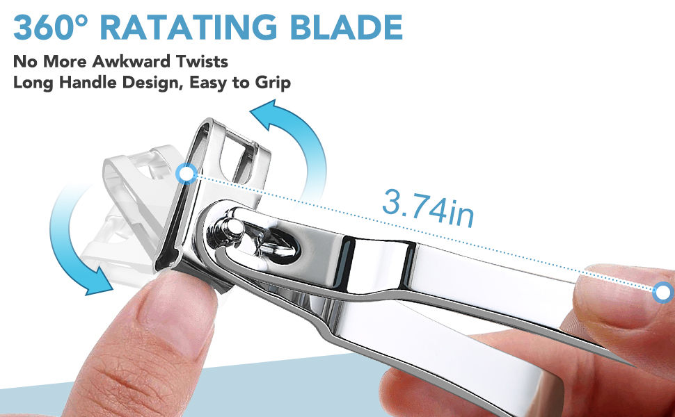 Nail Clippers for Men Thick Nails DR. MODE 15mm Wide Jaw