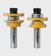 XDENGP 2PCS Round Over Style Rail and Stile Router Bits Set 1/2 Inch Shank, 3/8 Inch Cutting Dept...