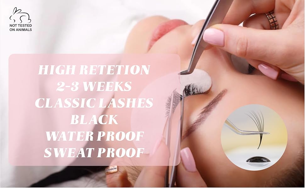 Upddated eyelash extension glue