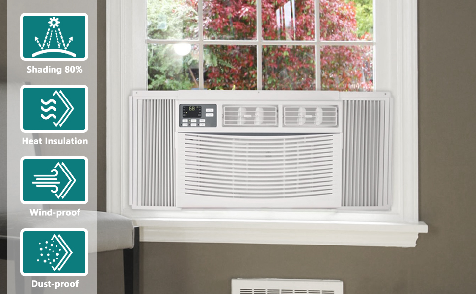 Daisypower Window Air Conditioner Side Panels Curtain Kit