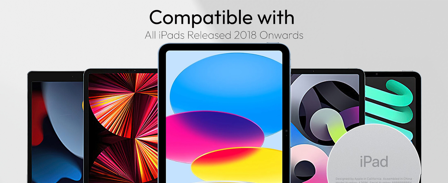 Compatible with all iPad released 2018 Onwords