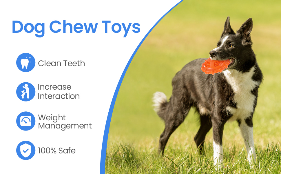 MASBRILL Dog Toys Indestructible, Squeaky Dog Chew Toy for Aggressive