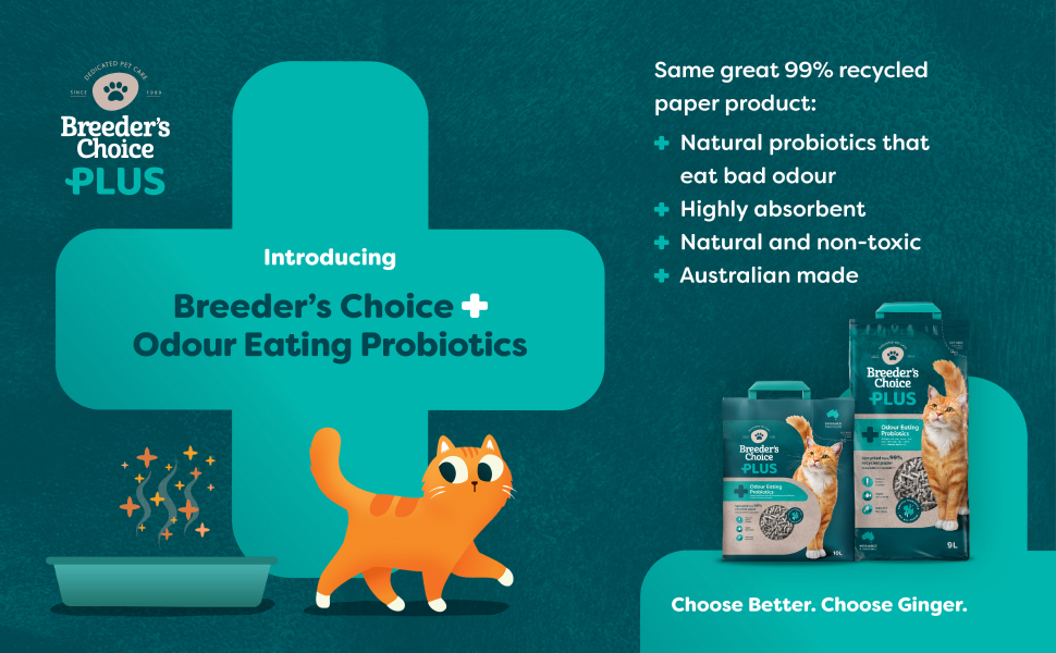 Breeders Choice Plus Probiotic Litter 10Ltr, Grey (BC10P)