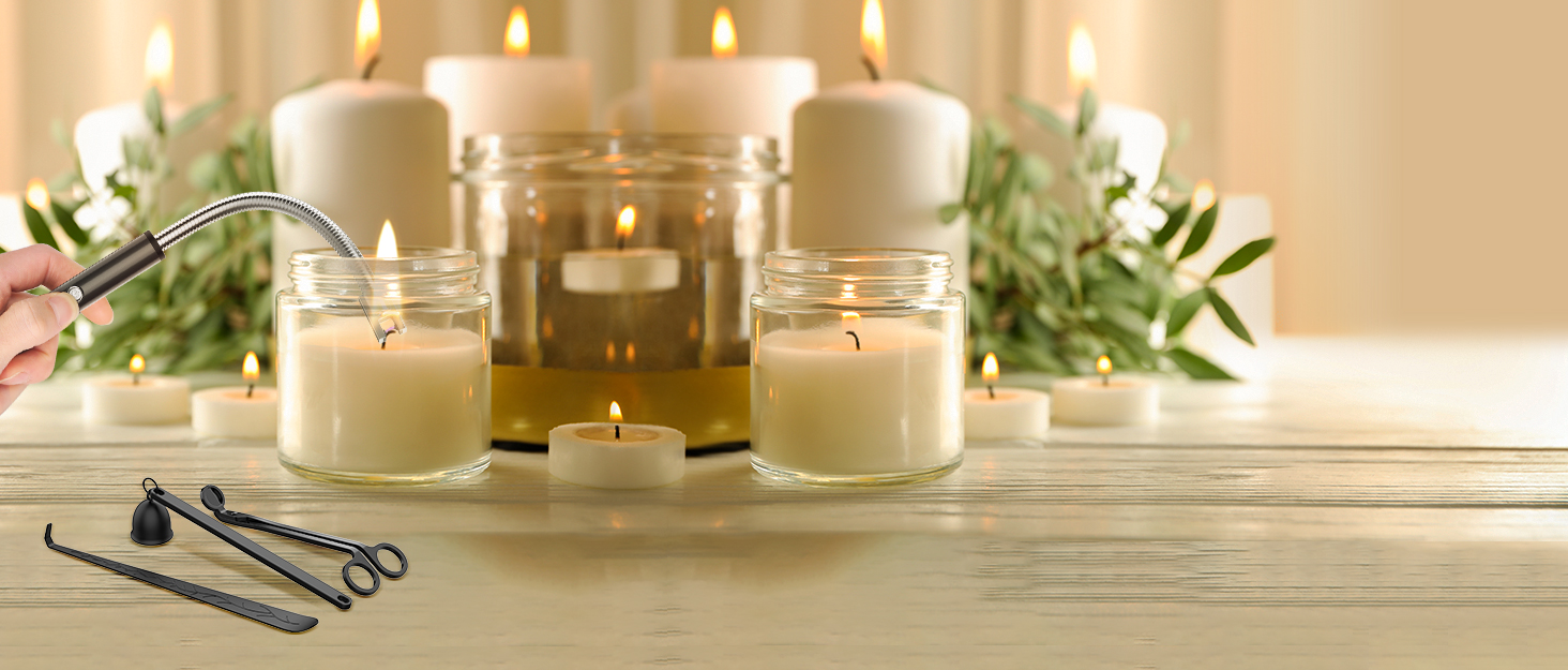 RONXS Electric Lighter, Candle Lighter with Safety Lock Windproof Flamless Arc