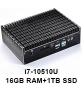 Amazon.com: chatreey Mini PC Fanless Core i7 10510U 16GB RAM