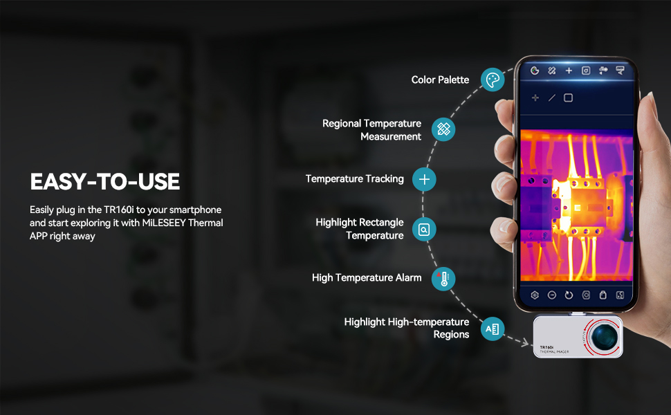 MiLESEEY Thermal Imaging Camera TR160i, Thermal Camera Android, 160x120 ...