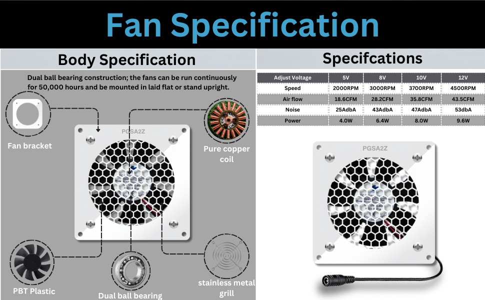 Home appliance cooling fan White color cooling fan