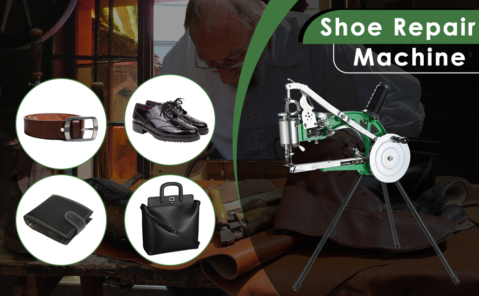MAOPINER Shoe Sewing Machine, Hand Cobbler Shoe Repair Machine Heavy Duty Shoe Repair Equipment
