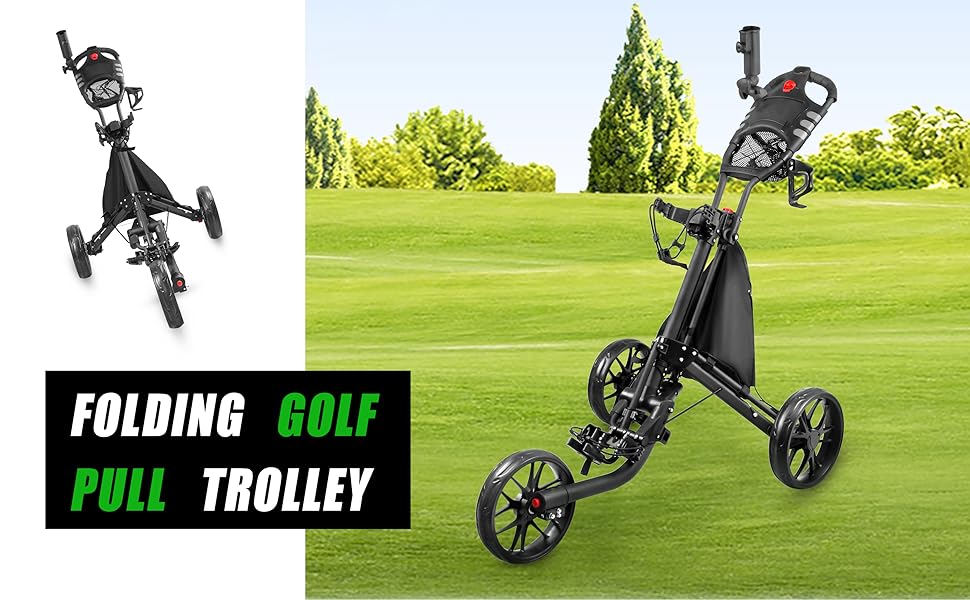 3 Wheel Golf Push Cart
