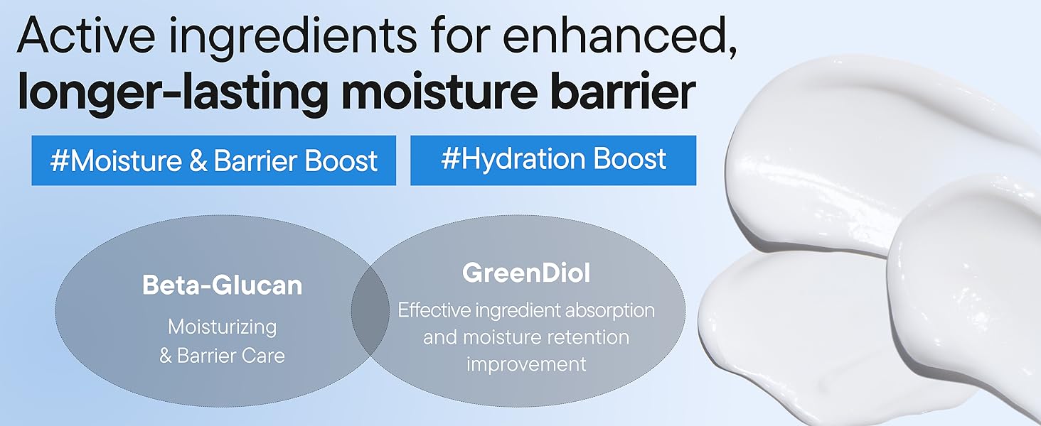 Beta Glucan Ectoin Panthenol Protection Strengthen Hydration Moisturization Non-greasy Non-oily