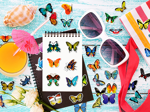 butterfly stickers for water bottles