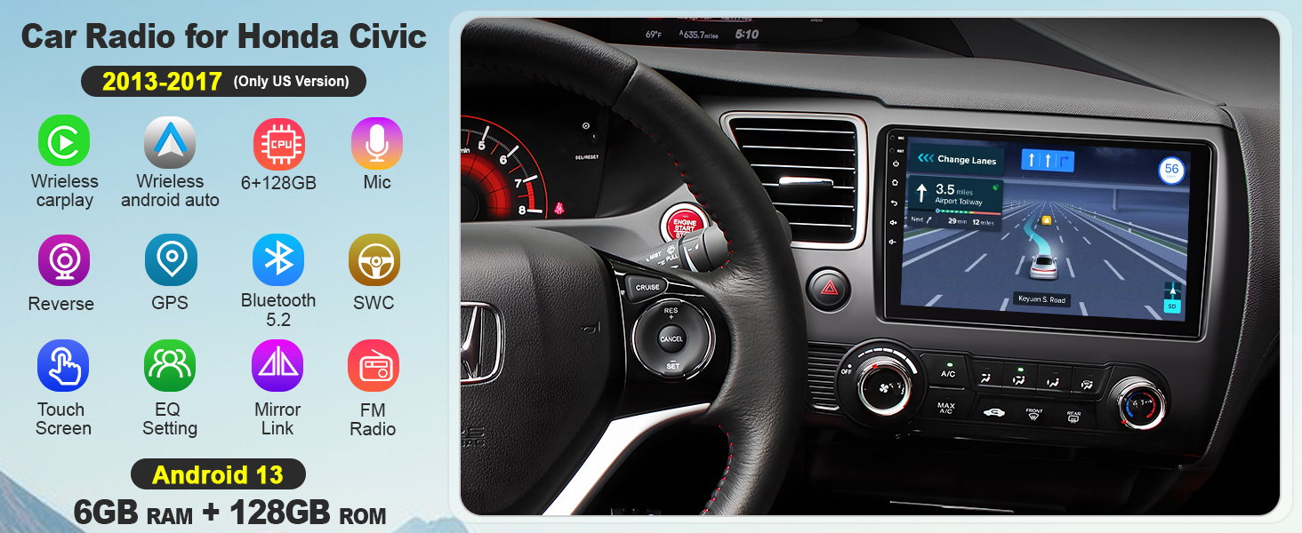 honda civic radio 2015 2016 2017