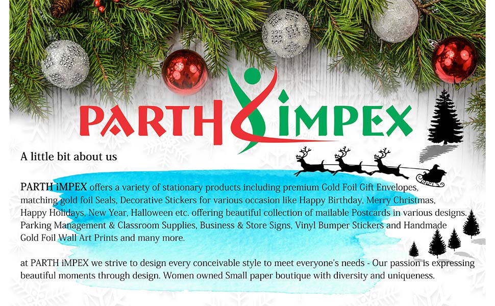 parth impex logo with about us