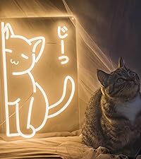 Amazon | プランゾ（Planzo）覗き猫ネオンサイン 猫好き Neko