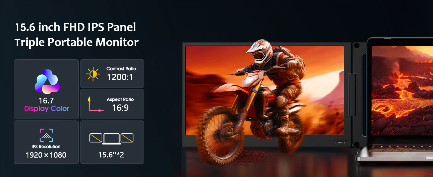 double screen monitor for laptop