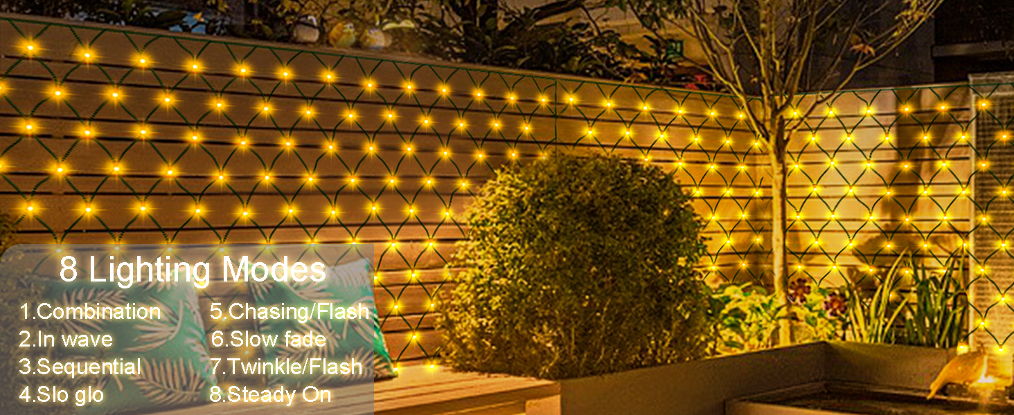  Net Lights Solar Powered