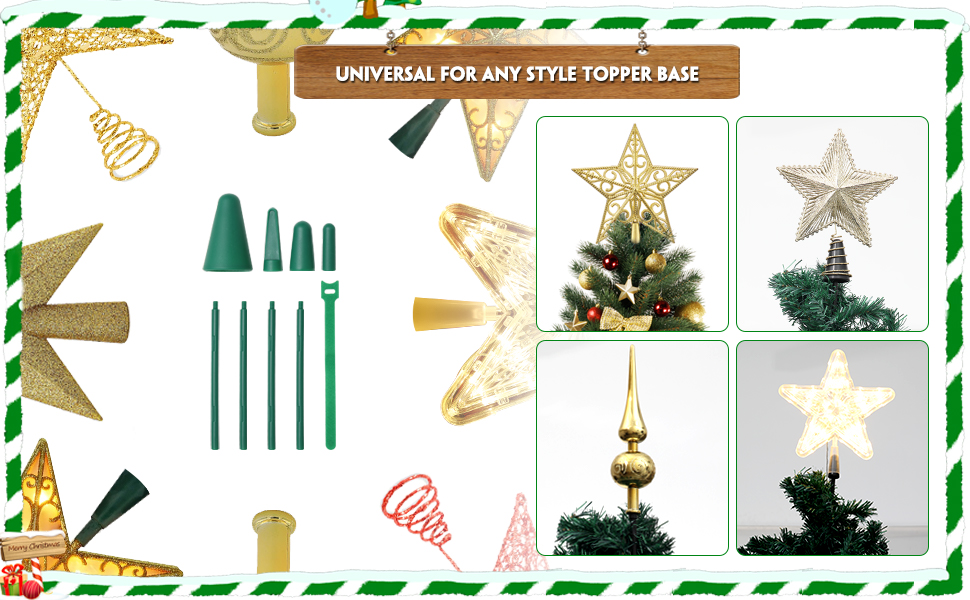 Christmas Tree Topper Holder Stabilizer, 4 PCs Universal