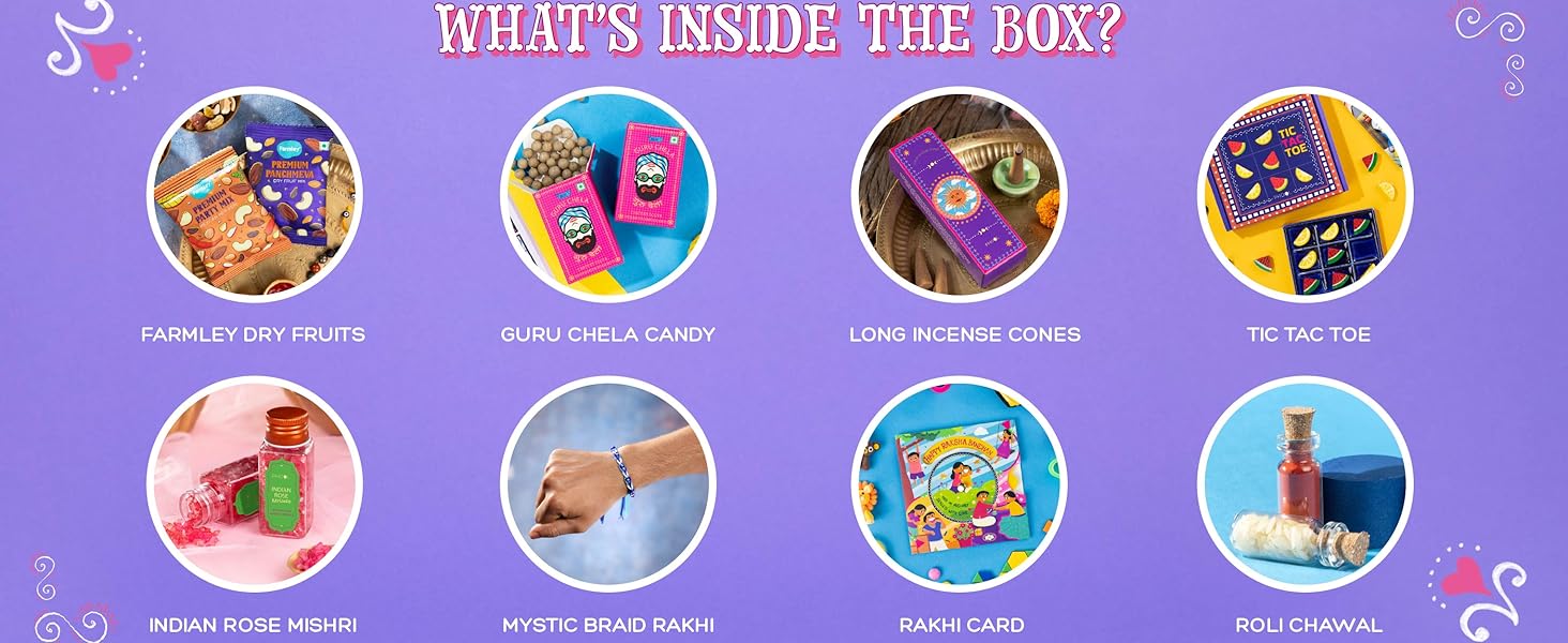 Inclusions of rakhi box tera mera