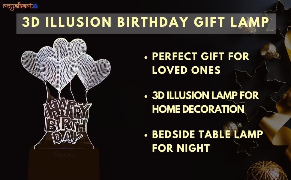 3d illusion led lamp happy birthday kids gift hbd home decoration night table lamp bedside