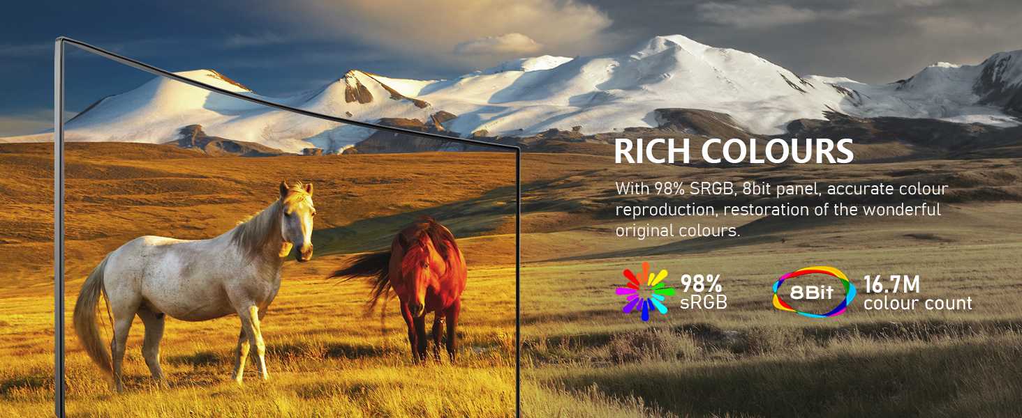 24.5 Inch Gaming Curved Monitor Built-in Speakers, 3000R 120Hz PC Screen Full HD 1080P