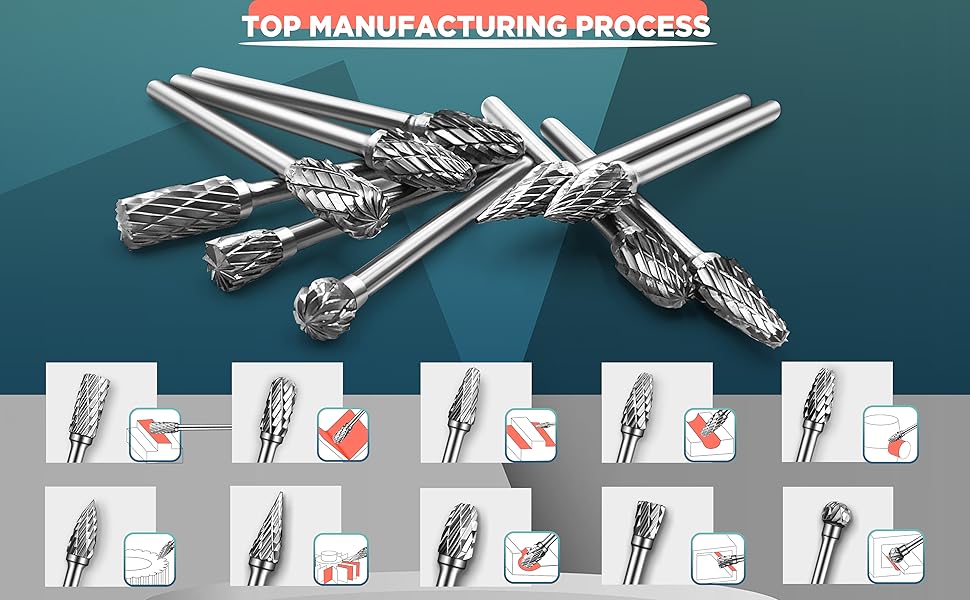 Ax Double Cut Tungsten Carbide Rotary File Drill Milling - Temu