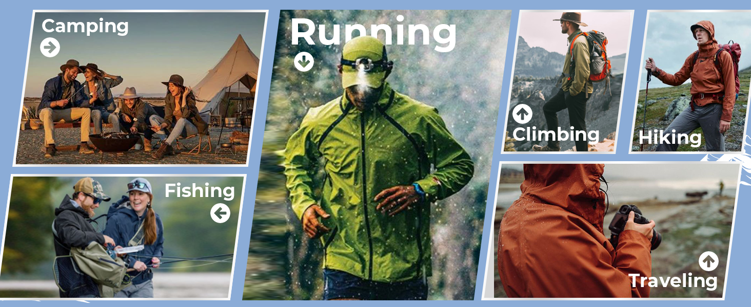 mens packable rain jacket