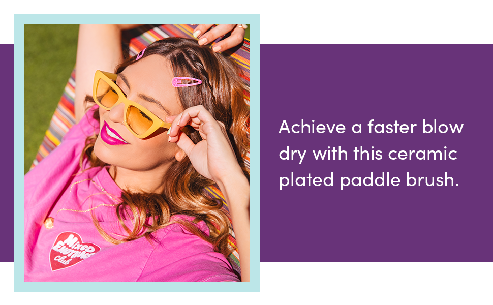 Goody Ceramic Blow Dry Paddle Brush Flexible Cushion