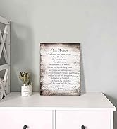 Bible Verse Canva Wall Art Our Father Prayer Poster Picture The Lords Prayer Print Inspirational ...