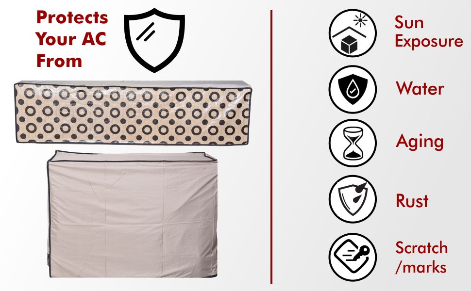 New Year Sale Yellow Weaves 100% Waterproof And Dust Proof Split Ac Cover 12 Yellow Weaves