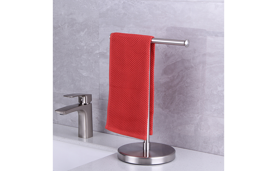 kimzcn Countertop Towel Rack TShape Bathroom Hand Towel