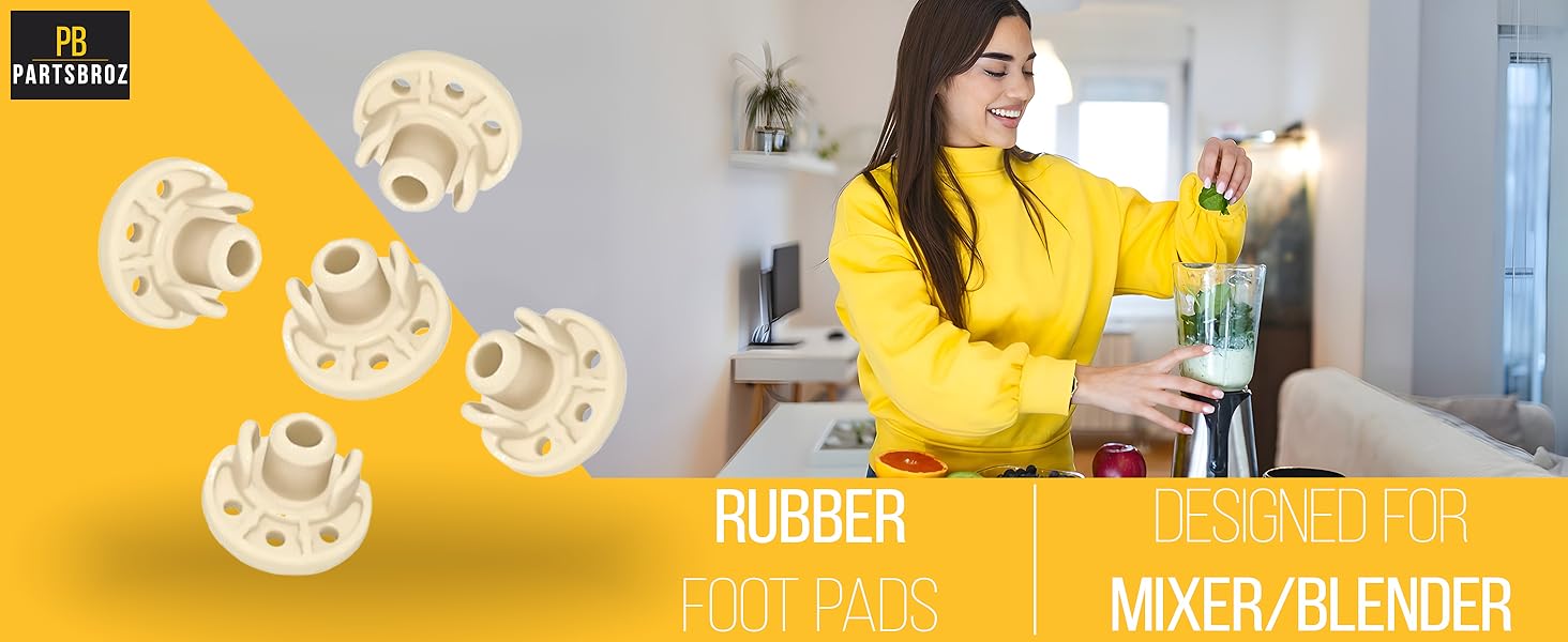 WP9709707 9709707 Rubber Foot Pads for Mixer and Blender